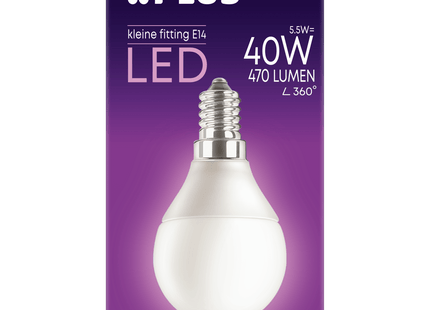 Lampe LED 40W Kugel kleine Fassung matt