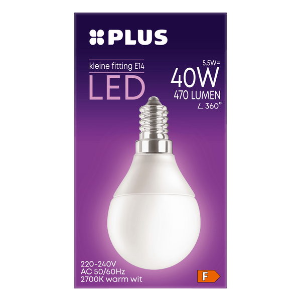 Lampe LED 40W Kugel kleine Fassung matt