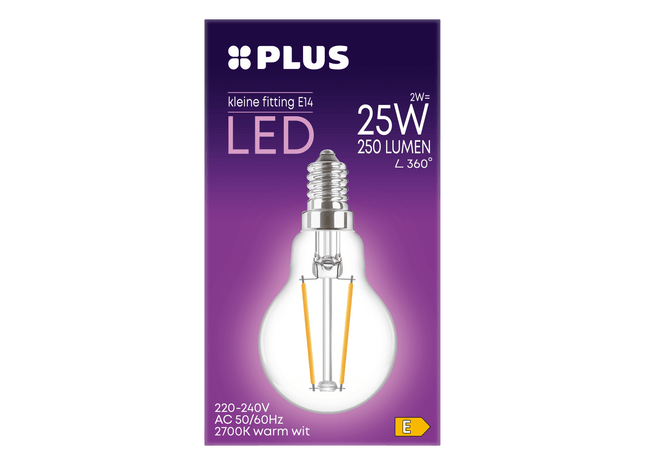 Lampe 25W Kugel kleine Fassung klar