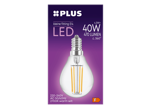 Lamp LED 40W Kogel kleine fit helder