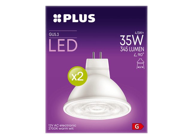 LED 35W GU5.3 12V 2PK