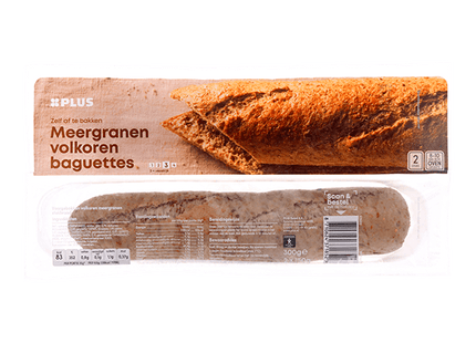 Baguettes whole wheat multigrain 2 pcs