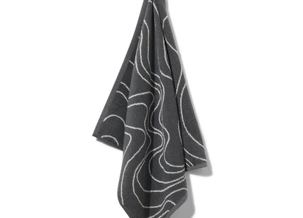 kitchen towel - 50 x 50 - cotton - gray waves