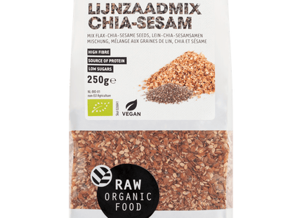 Raw Organic Food Lijnzaadmix chia sesam bio