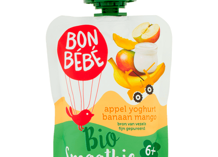 Bonbebe Organic yoghurt apple-ban-mango smoothie