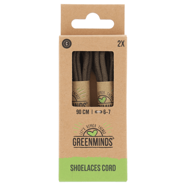 Greenminds Fine Brown Shoelaces 90 cm 2-pack