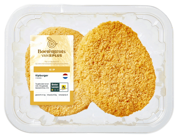 Boerentrots Kipburger gepaneerd 2st