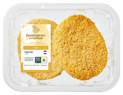 Boerentrots Kipburger gepaneerd 2st