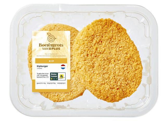 Boerentrots Kipburger gepaneerd 2st