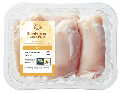 Boerentrots Kipbraadsticks naturel