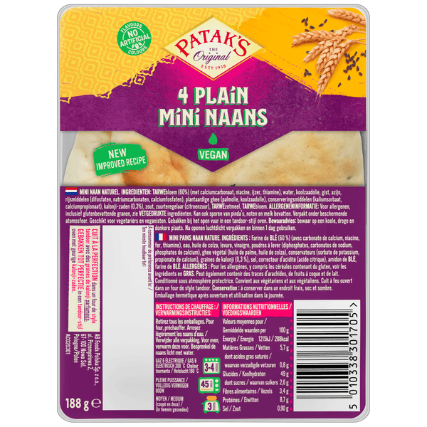 Patak's Mini Naan Natural