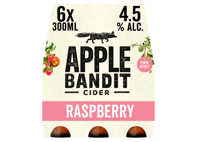 Apple Bandit Raspberry cider fles