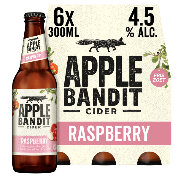 Apple Bandit Raspberry cider bottle