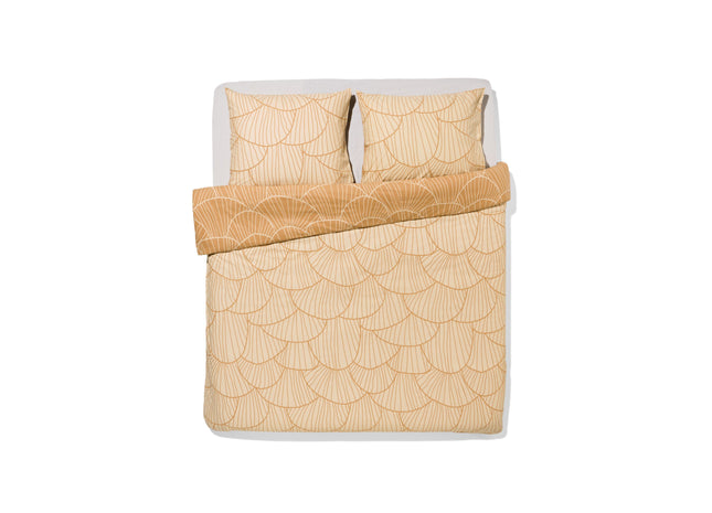 dekbedovertrek 240x200/220cm zacht katoen schelpen zand