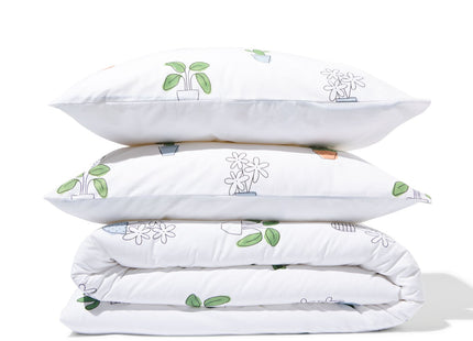 duvet cover soft cotton 240x220 plants