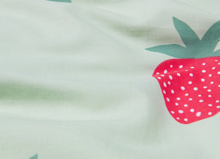 children's duvet cover soft cotton 140x200 strawberries