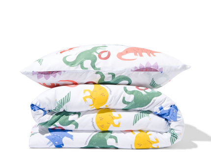 children's duvet cover soft cotton 140x200 dino