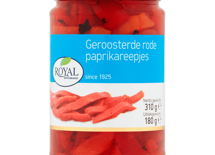 Royal Geroosterde rode paprika strips