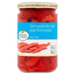 Royal Geroosterde rode paprika strips