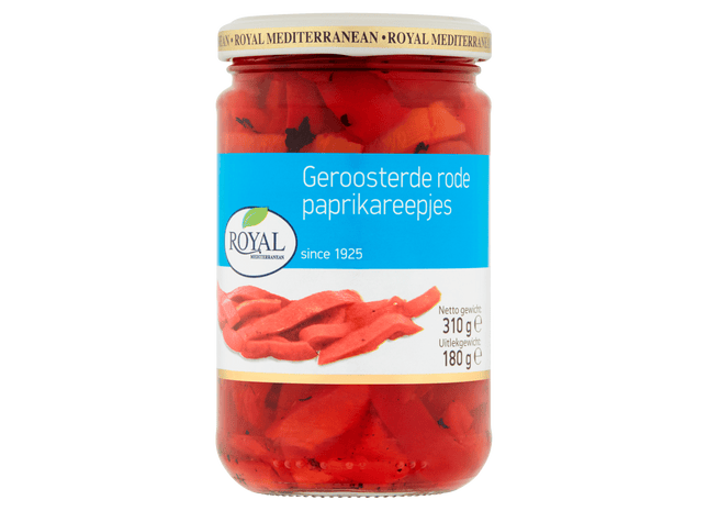 Royal Geroosterde rode paprika strips