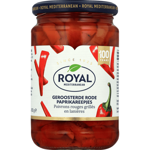 Royal Geroosterde rode paprika strips