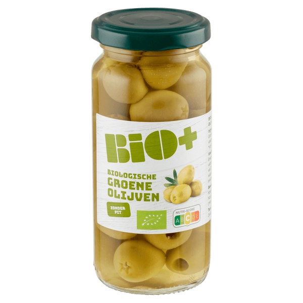 BIO+ Green Pitted Olives