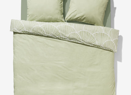 duvet cover soft cotton 200x220 mushrooms green