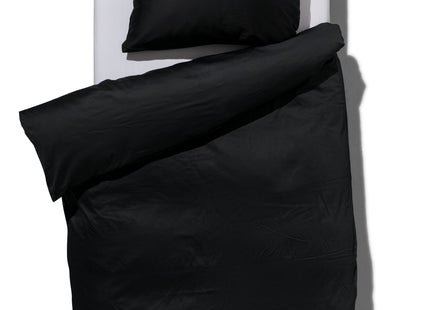 duvet cover cotton satin 140x220 black