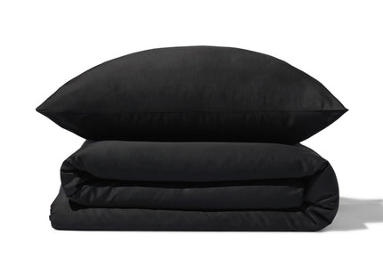 duvet cover cotton satin 140x220 black