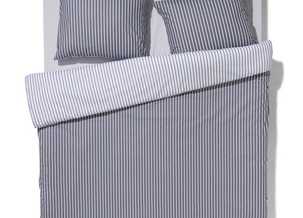 duvet cover soft cotton 240x200/220 gray with wide and narrow stripes