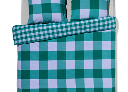 dekbedovertrek flanel 240x200/220 ruit groen