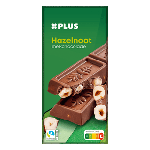 Chocoladereep melk hazelnoot Fairtrade