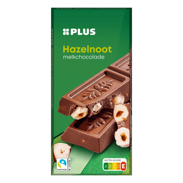 Chocoladereep melk hazelnoot Fairtrade
