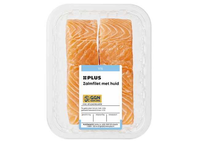Zalmfilet met huid 2st