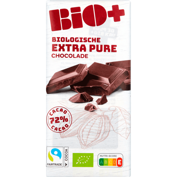BIO+ Schokoladentafel Zartbitter 72% Kakao Fairtrade