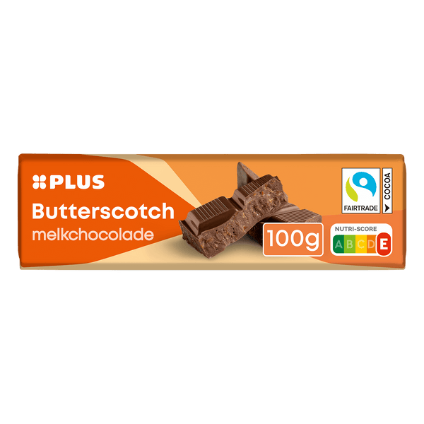 Chocoladereep butterscotch Fairtrade