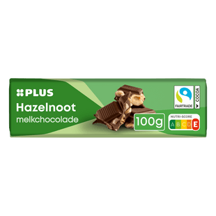 Chocoladereep hazelnoot Fairtrade