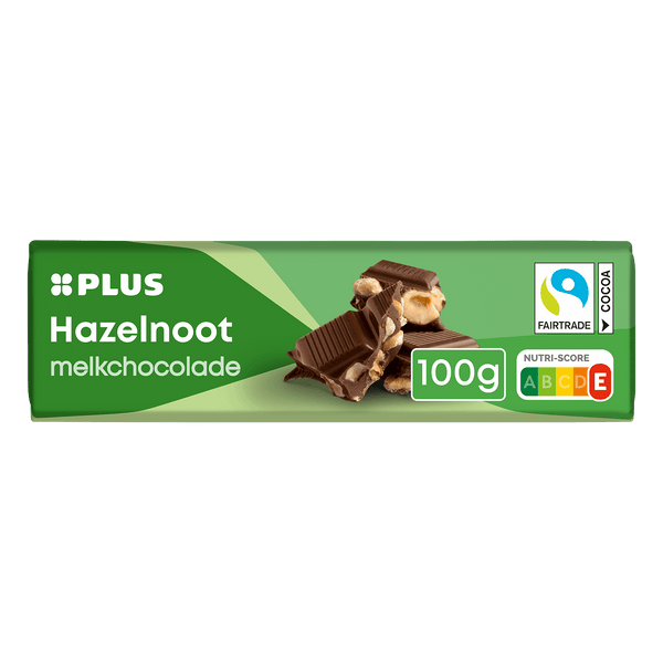 Hazelnut chocolate bar Fairtrade