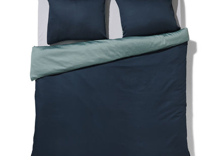 duvet cover satin 200x200/220 plain blue/grey