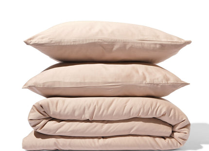 duvet cover satin 200x200/220 plain taupe