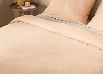 duvet cover satin 200x200/220 plain taupe