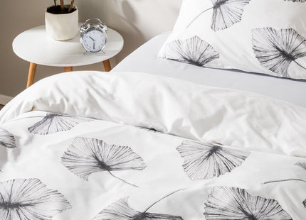 duvet cover soft cotton 140x200/220 drawn leaves