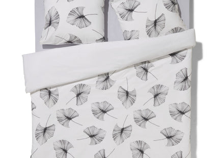 duvet cover soft cotton 200x200/220 drawn leaves