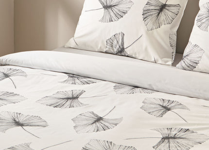 duvet cover soft cotton 200x200/220 drawn leaves