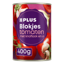Tomatenblokjes met knoflook en ui
