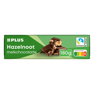 Chocoladereep hazelnoot melk Fairtrade