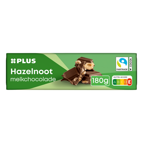Milk hazelnut chocolate bar Fairtrade