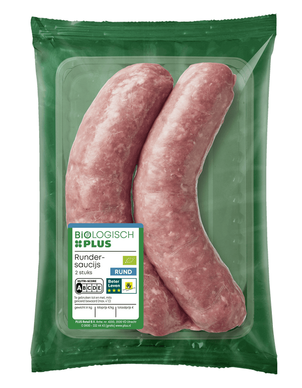Bio-Rindersaucijs 2 Stück