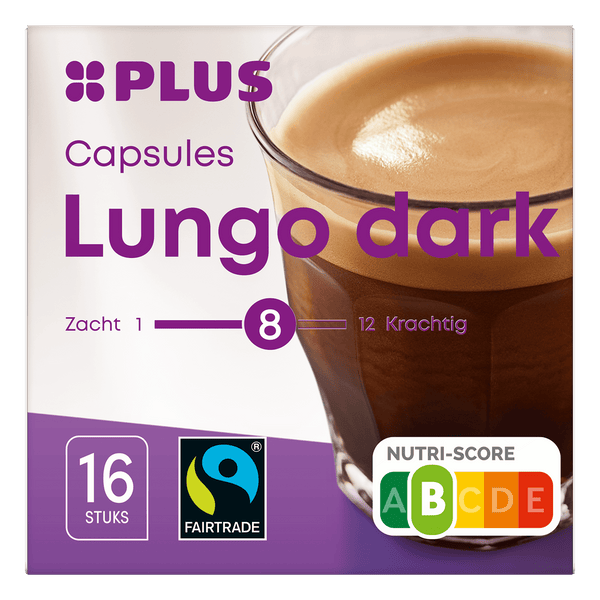 Coffee capsules lungo dark fair trade