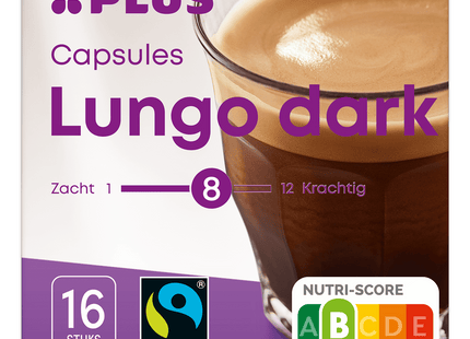 Coffee capsules lungo dark fair trade